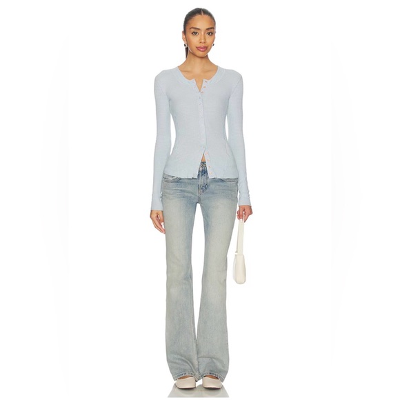 NWT Free People Light Blue Button Down Shirt - Picture 8 of 8